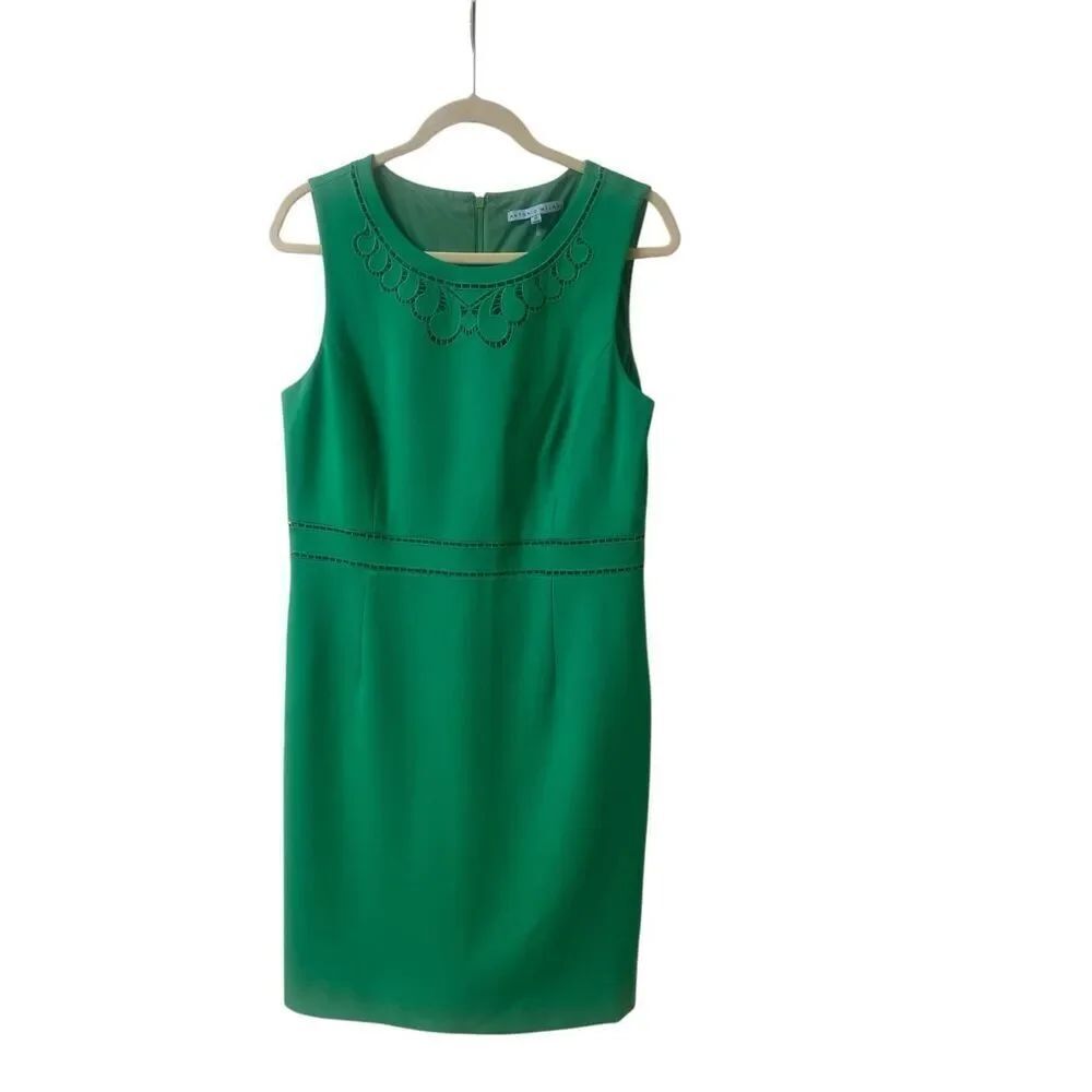 Antonio Melani dress cut out accent green sz 12